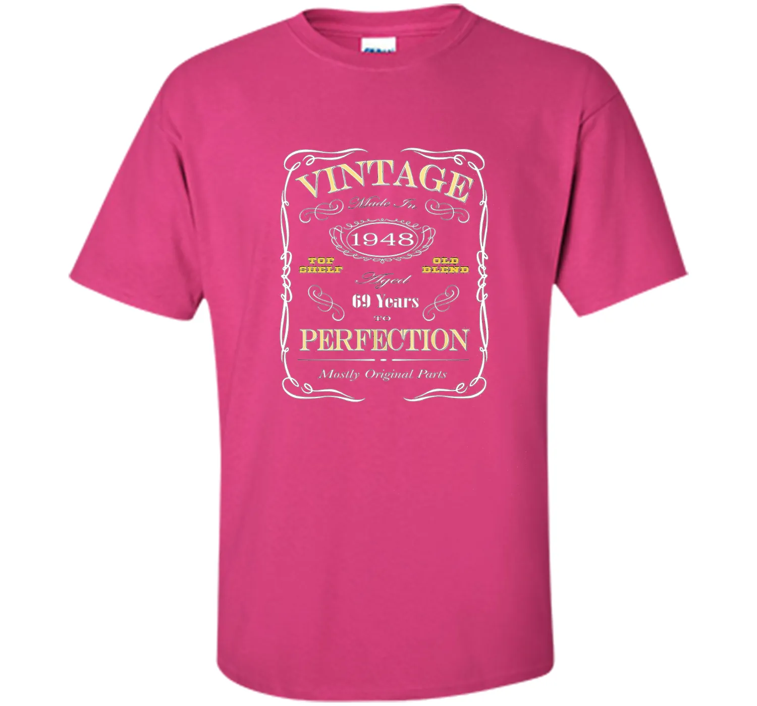69th Birthday Gift T-Shirt - Born In 1948 Vintage Style