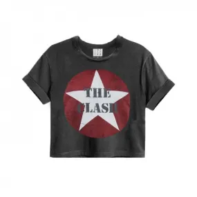 Amplified Womens/Ladies The Clash Logo Crop Top