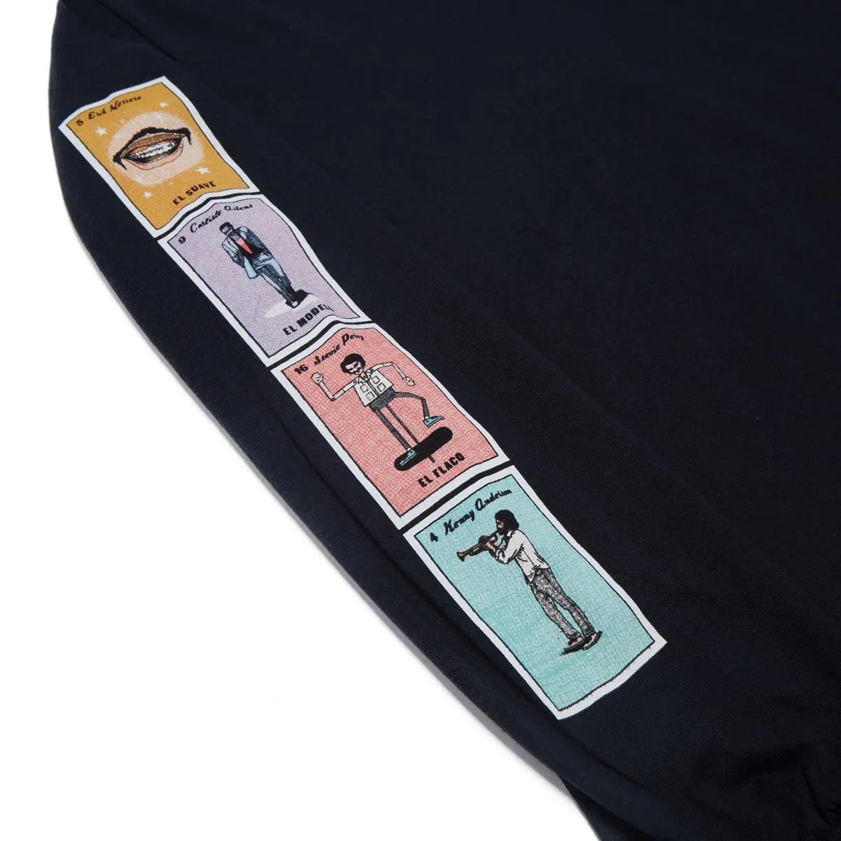 Chocolate Loteria Cards Up Long Sleeve T-Shirt - Black