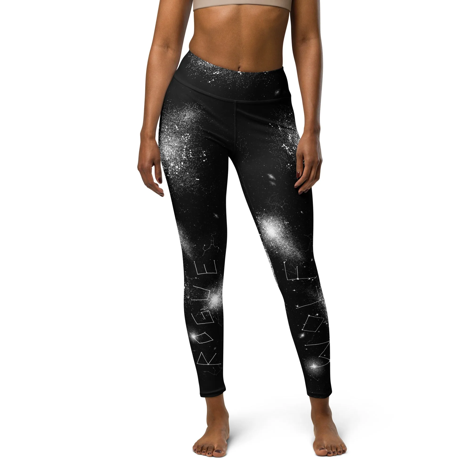 Constellation Yoga Leggings - UPF 50  Protection, Vegan Yoga Activewear, Occult Witchy Goth