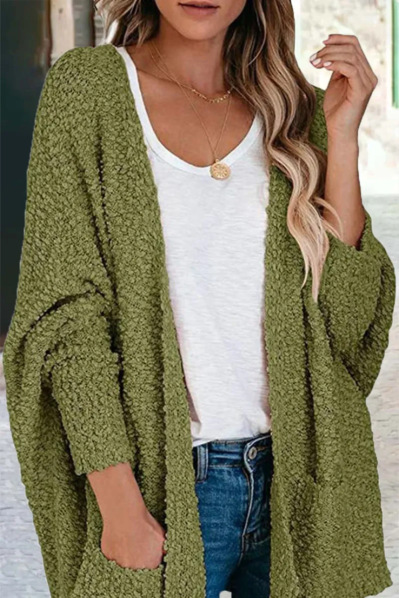 Dunnmall Casual Daily Solid Doll Sleeve Cardigan(6 Colors)