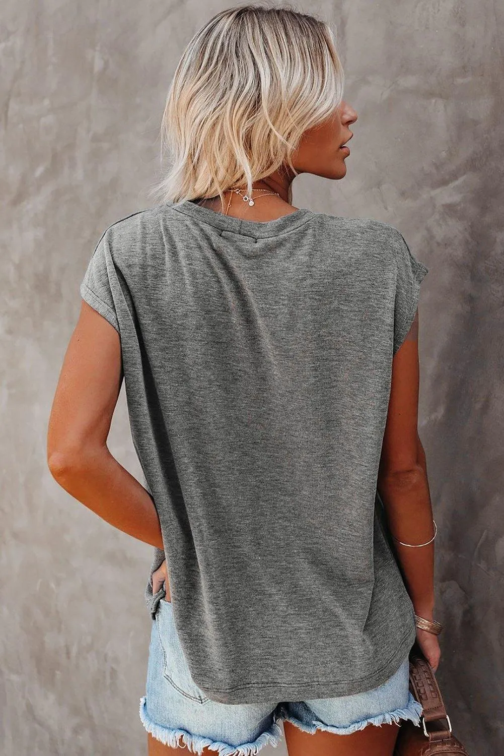 Grey Pocketed Tee