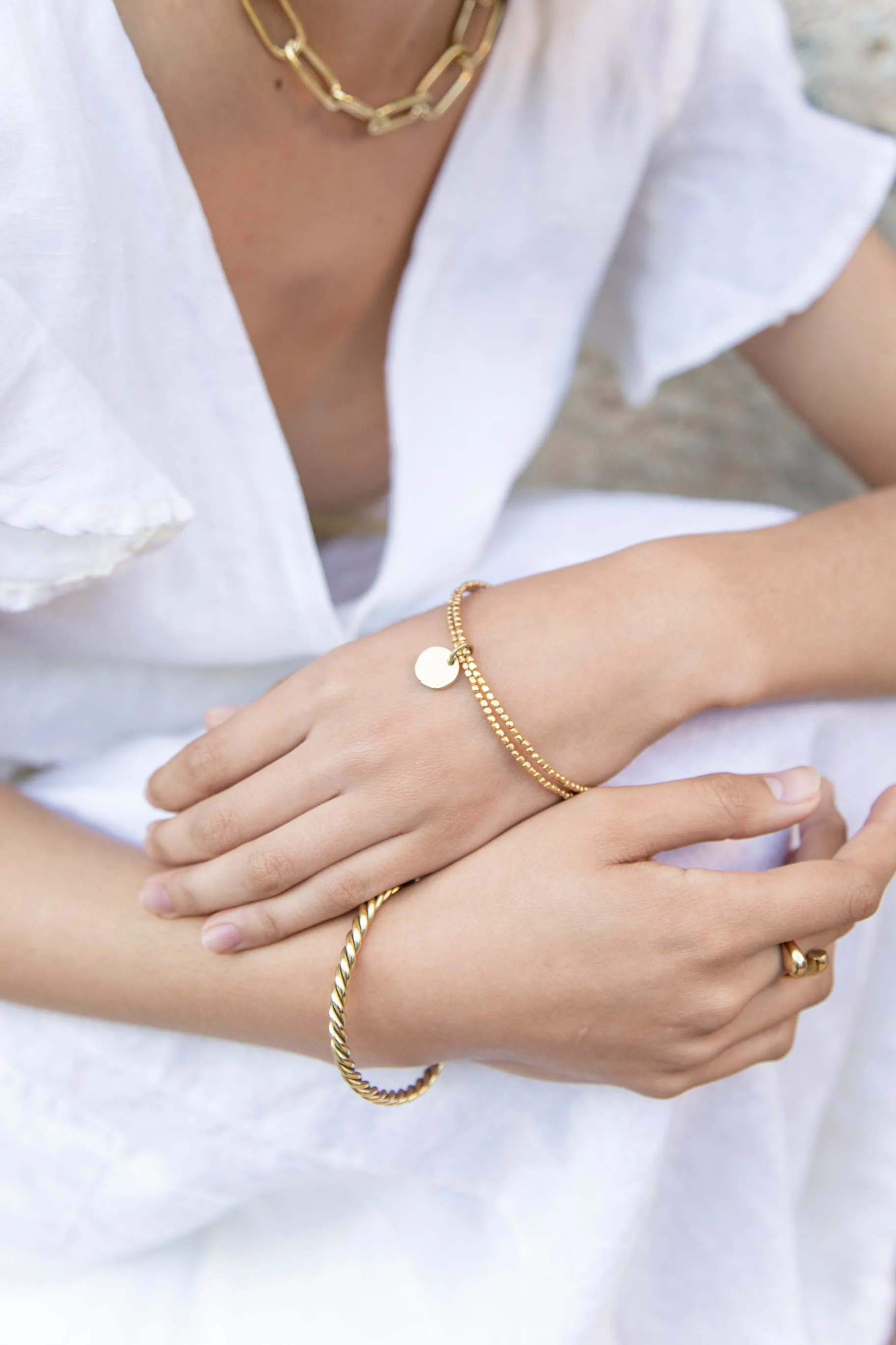 Kalk Bay Bracelet Brass Beads
