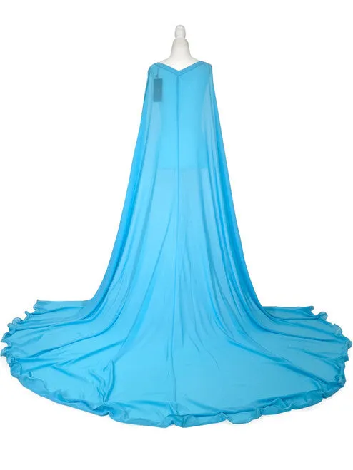 Marc Defang 2011 Long Chiffon Formal Pageant Cape 2 Panel Detachable adult womens