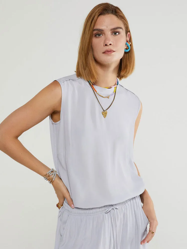 Ottod'Ame Silk Blend Top Oyster
