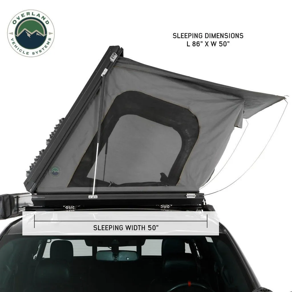 Overland Vehicle Systems Sidewinder Aluminum Hard Shell Rooftop Tent   Crossbars - Recon Recovery