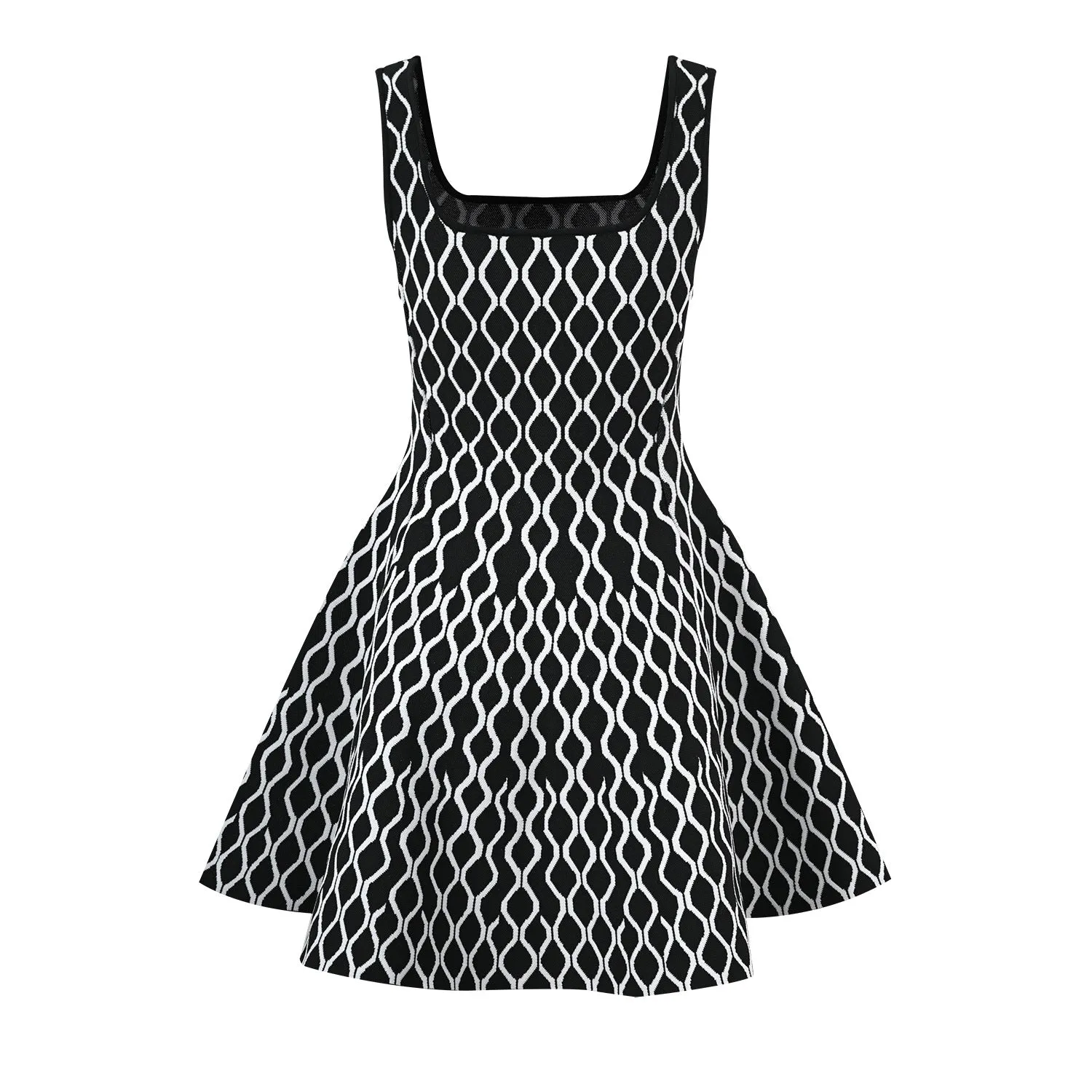 Pre Order:  Short Patterned A-Line Dress
