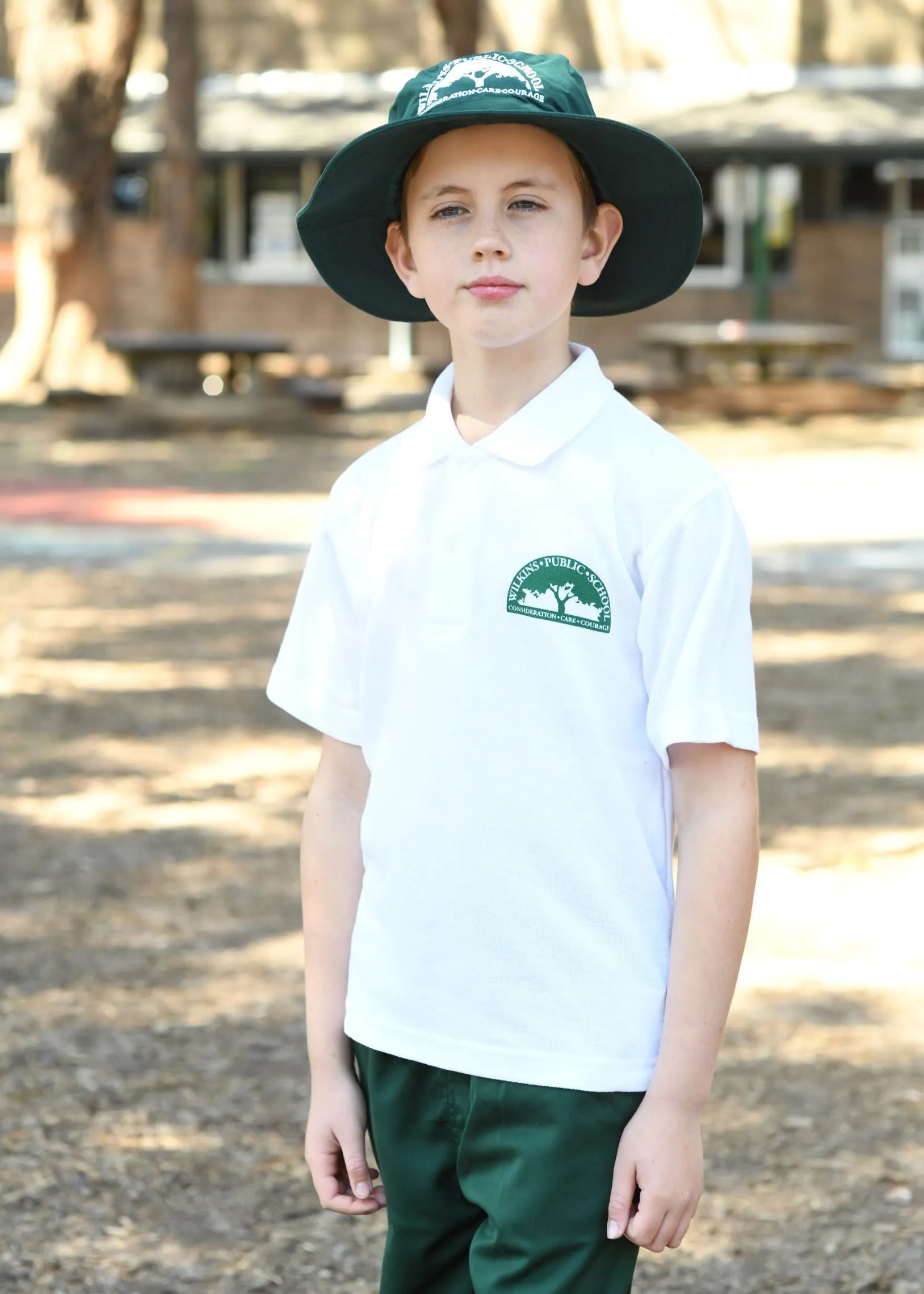 Shirt - White Short Sleeve Poly Cotton