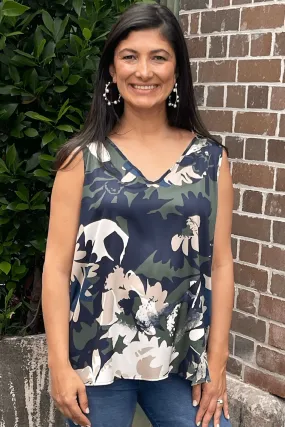 Zoe Sleeveless Top Briar Print
